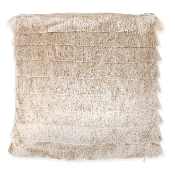 Velvet Cushion with Fringes