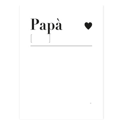 Poster Personalizzato Papà