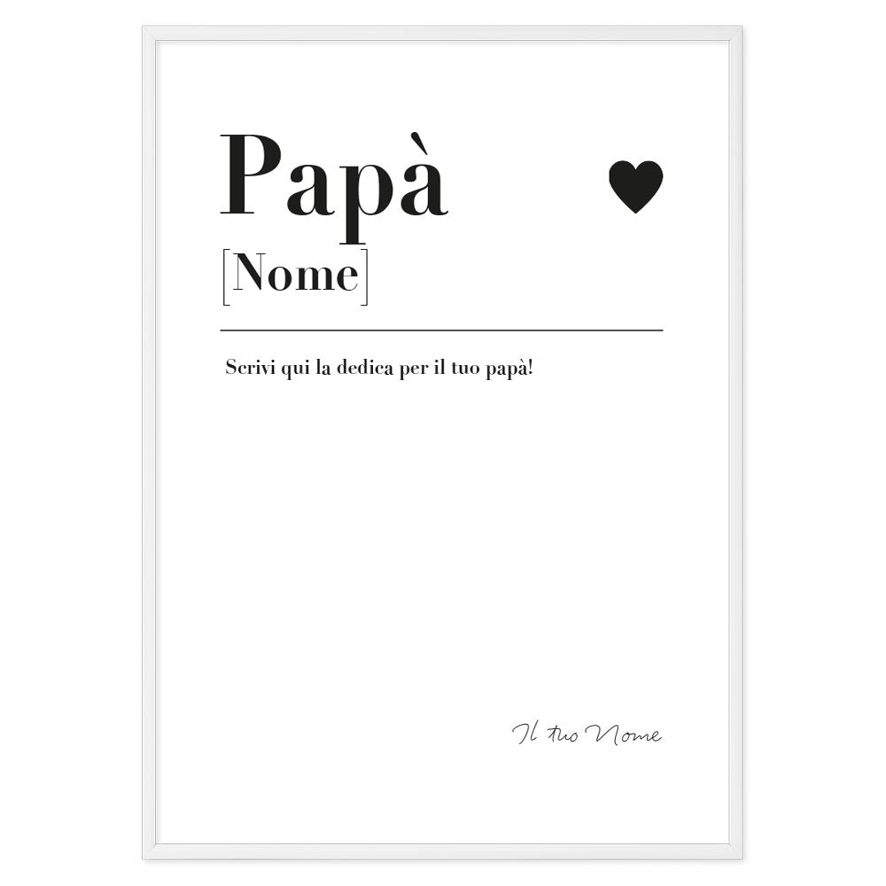 Poster Personalizzato Papà