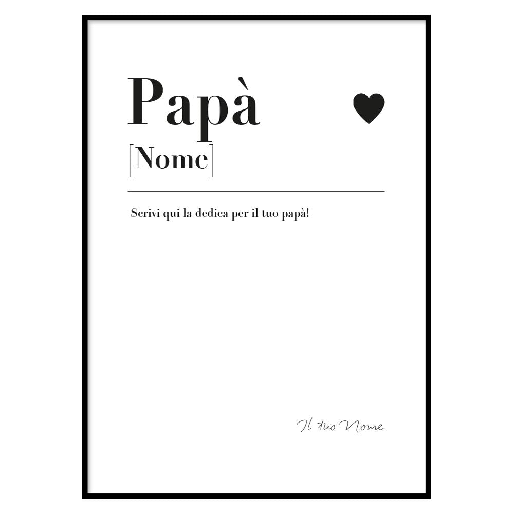 Poster Personalizzato Papà