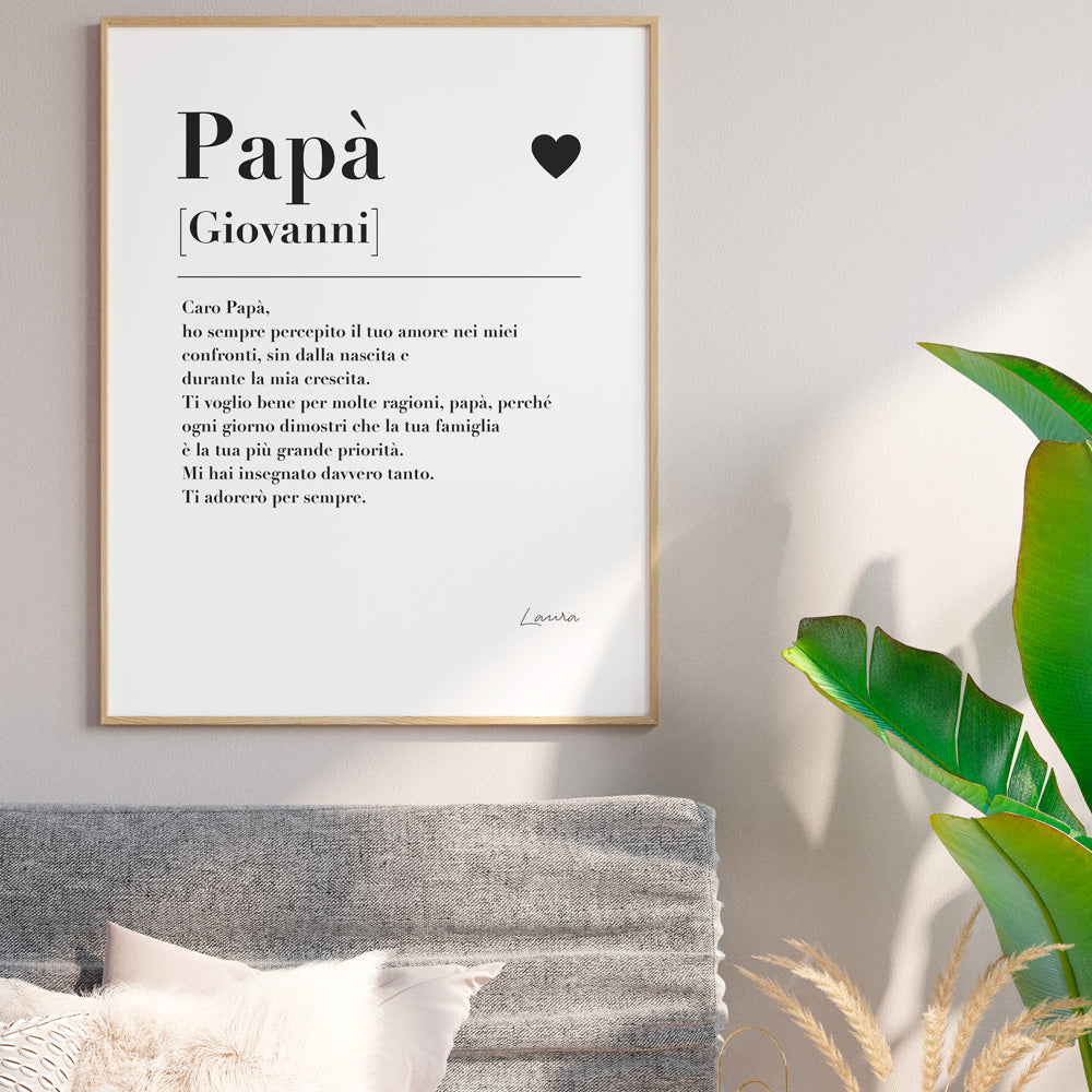 Poster Personalizzato Papà