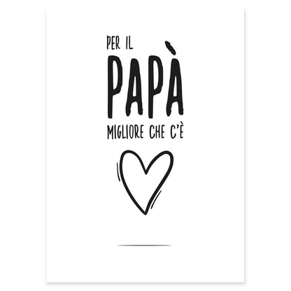 Poster Personalizzato Il Papà migliore che c'è