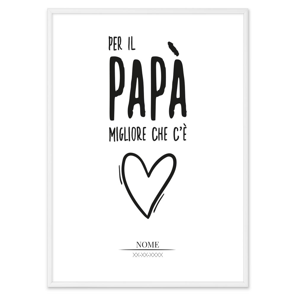 Poster Personalizzato Il Papà migliore che c'è