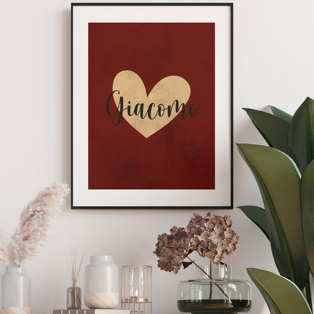 Personalized Heart Poster