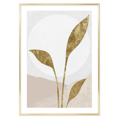 Poster Gold leaves