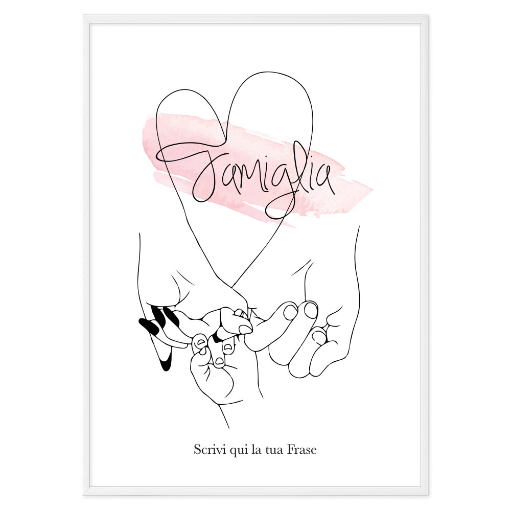 Personalized Poster Family holding hands