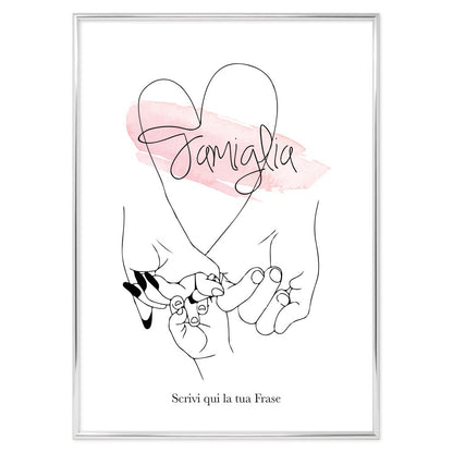 Personalized Poster Family holding hands