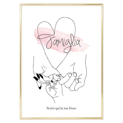 Personalized Poster Family holding hands