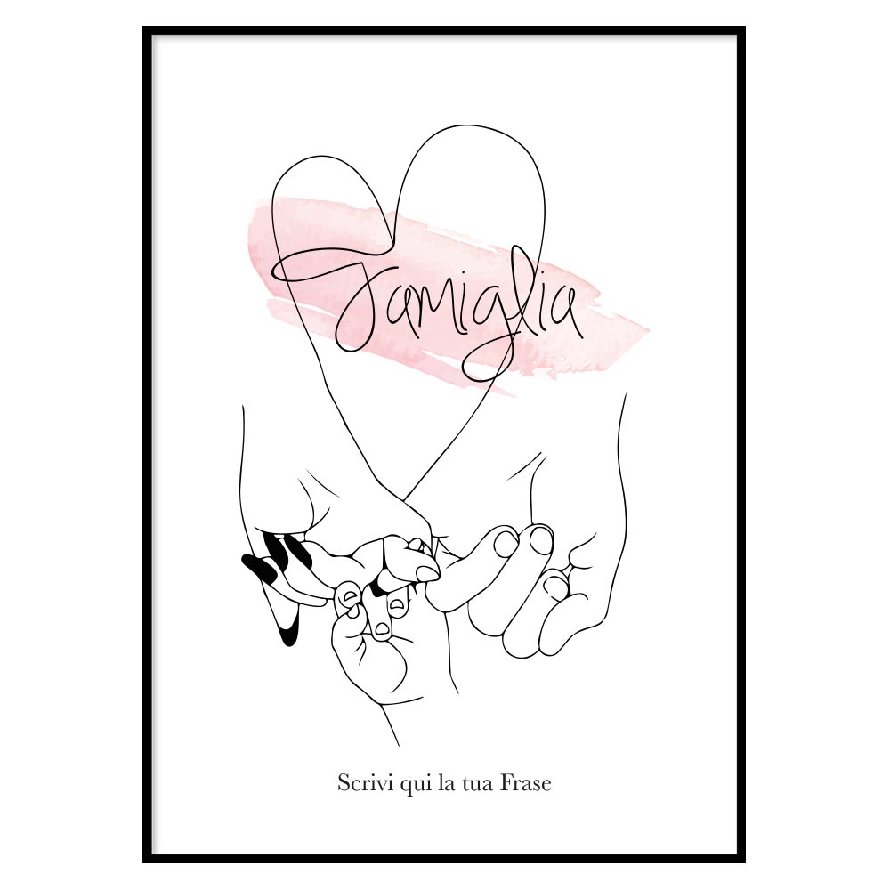 Personalized Poster Family holding hands