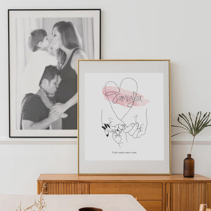 Personalized Poster Family holding hands