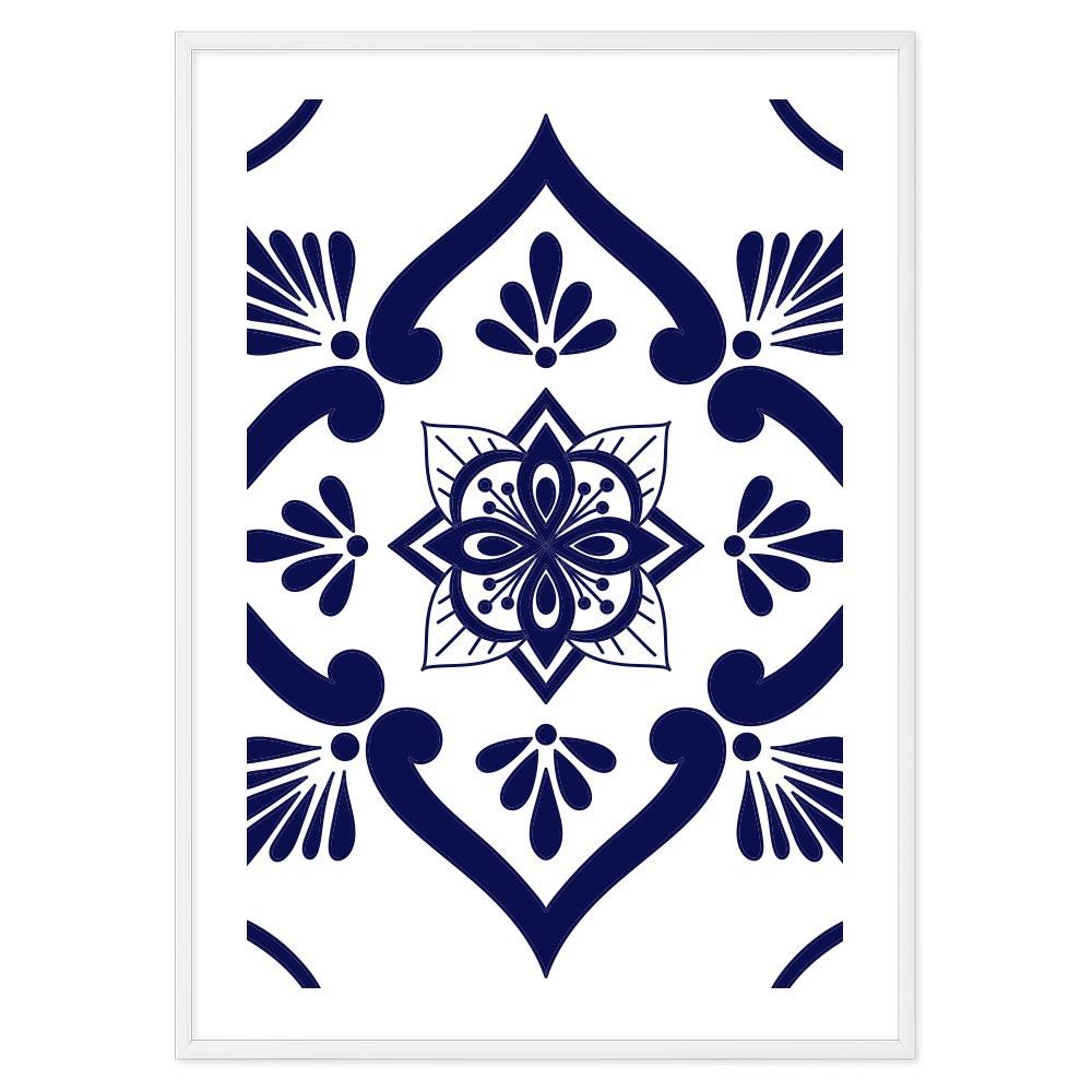 Poster Bagno Ceramic Blue and White