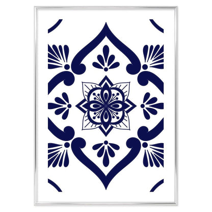 Poster Bagno Ceramic Blue and White