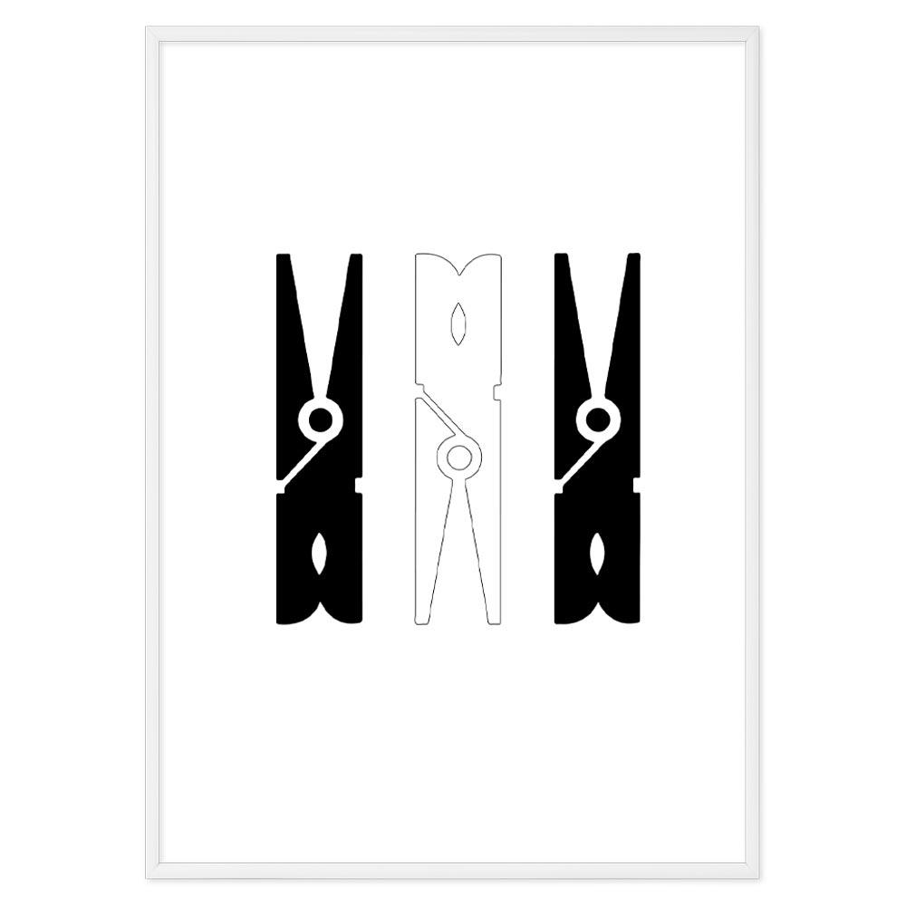 Poster Bagno Clothes Pegs