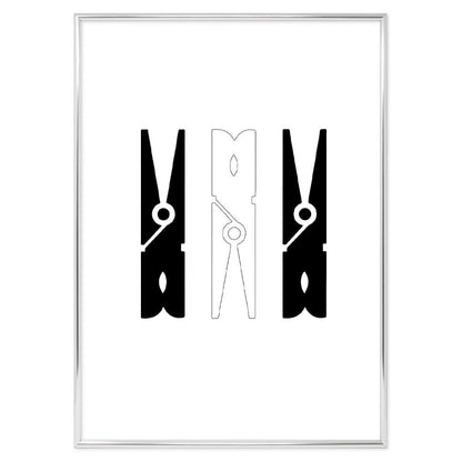 Poster Bagno Clothes Pegs