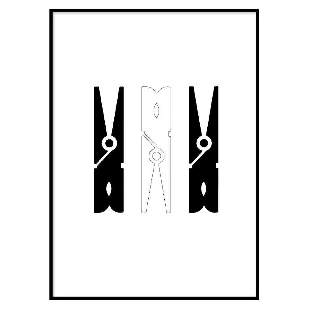 Poster Bagno Clothes Pegs