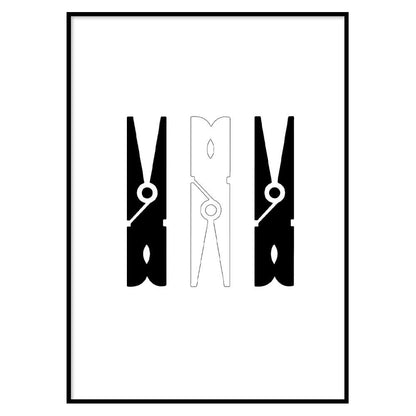 Poster Bagno Clothes Pegs