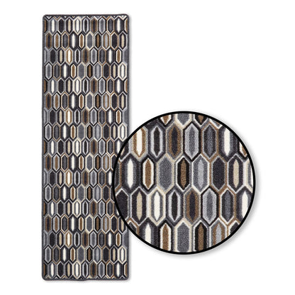 Geometric non-slip kitchen mat