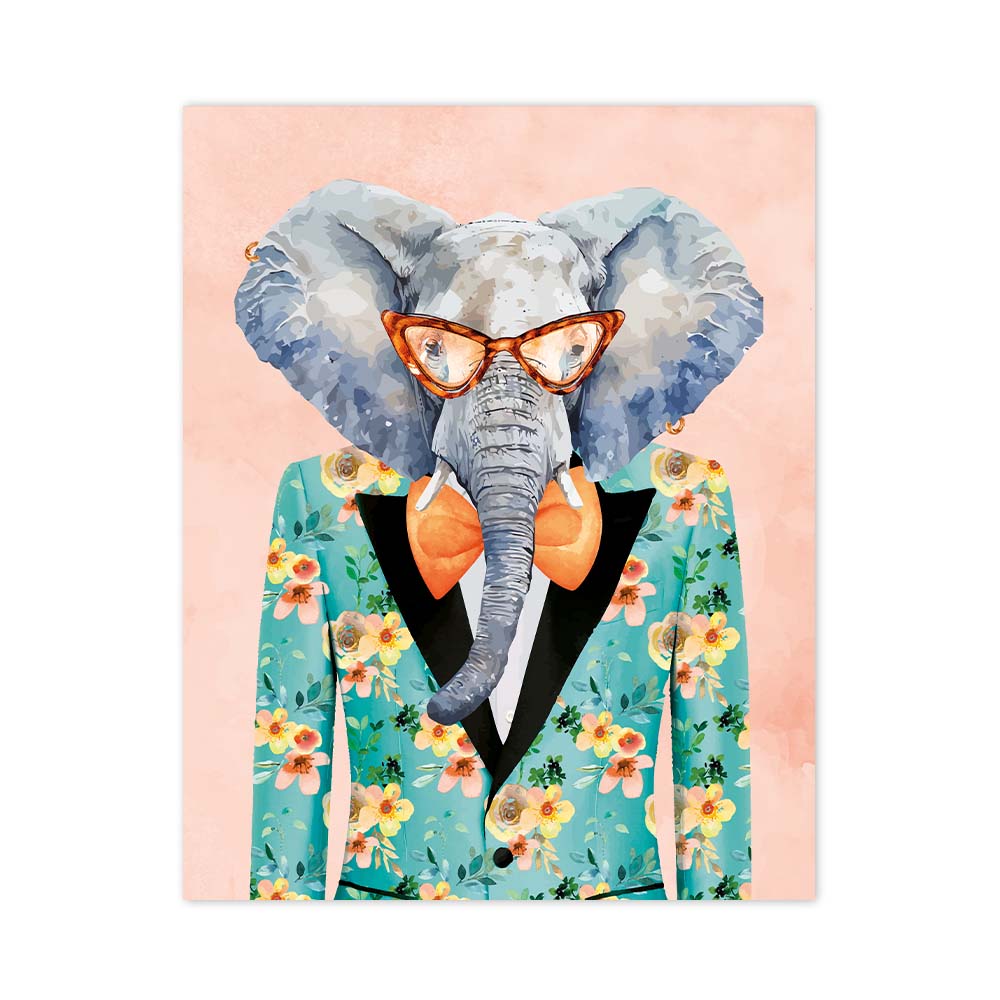 Quadro Elephant Flowers