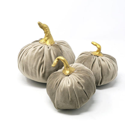 Decorative velvet pumpkin