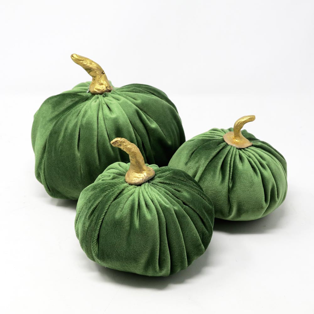 Decorative velvet pumpkin