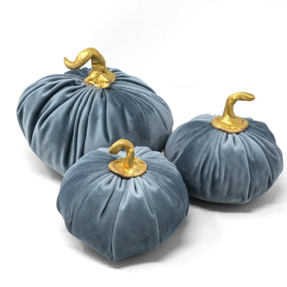 Decorative velvet pumpkin