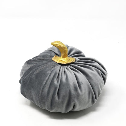 Decorative velvet pumpkin