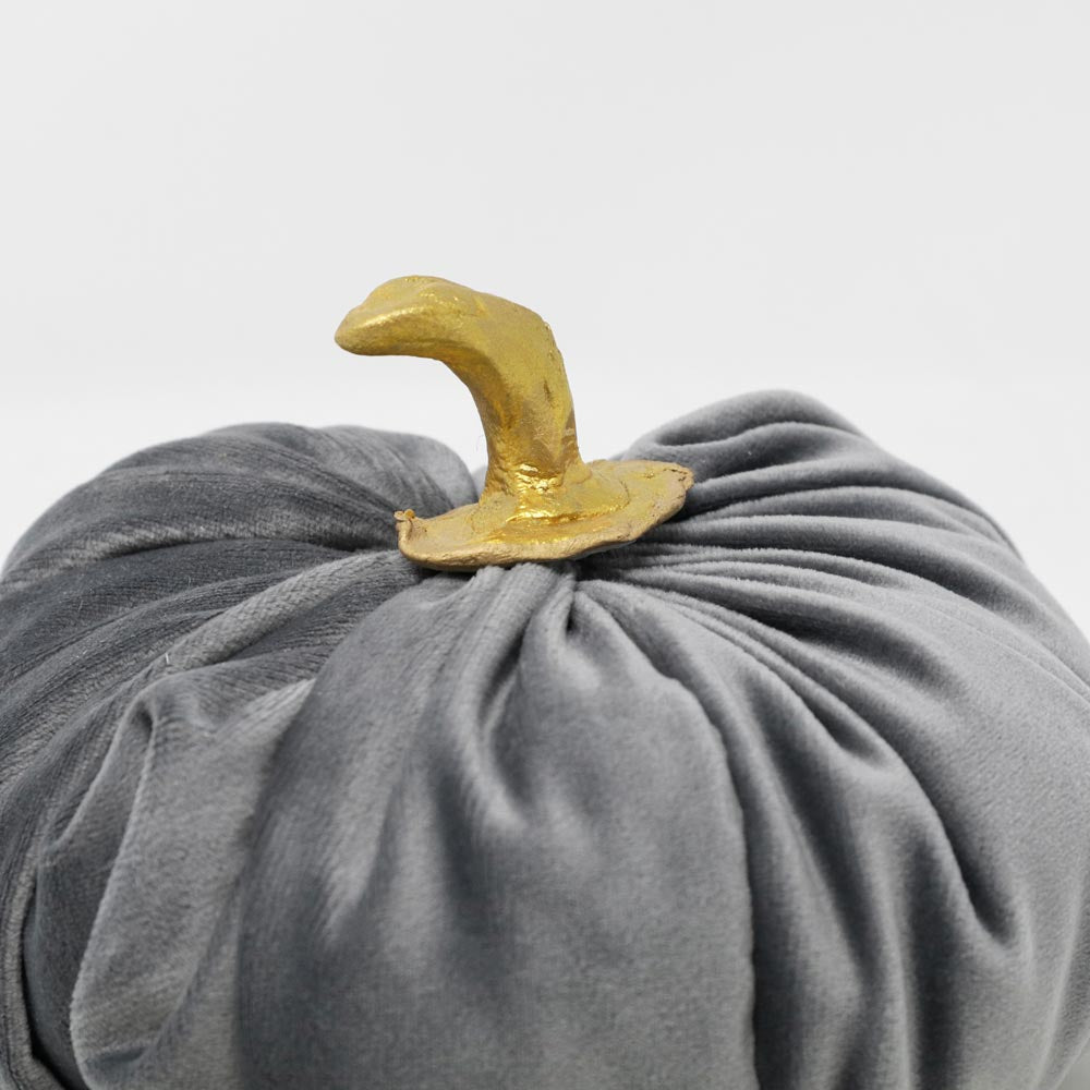 Decorative velvet pumpkin