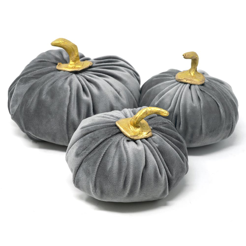 Decorative velvet pumpkin