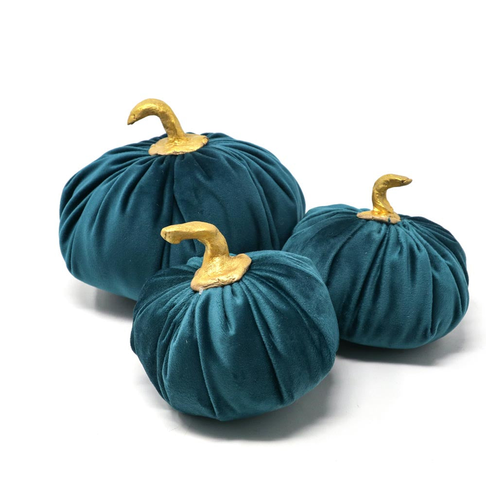 Decorative velvet pumpkin